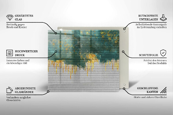 Ceranfeld schutz Abstraktion mit Gold