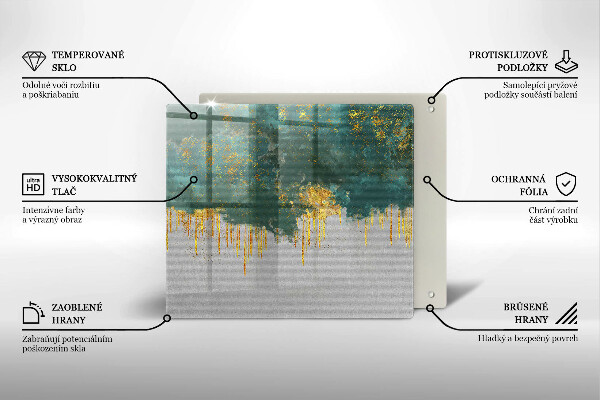 Ceranfeld schutz Abstraktion mit Gold