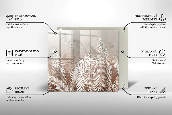 Ceranfeld schutz Boho-Vegetationsblätter