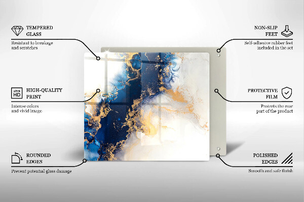 Ceranfeld schutz Abstraktion mit Blau