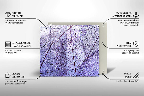 Ceranfeld schutz Blätter mit Adern