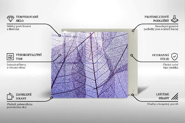 Ceranfeld schutz Blätter mit Adern