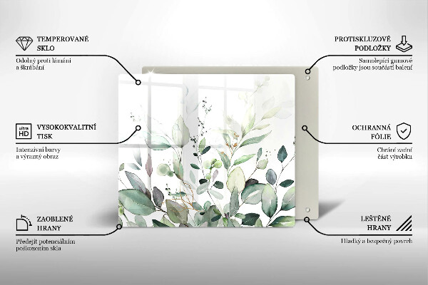 Ceranfeld schutz Aquarellpflanzen