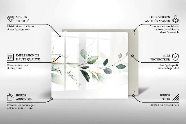 Ceranfeld schutz Aquarellblätter