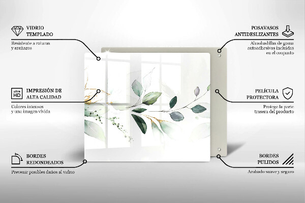 Ceranfeld schutz Aquarellblätter