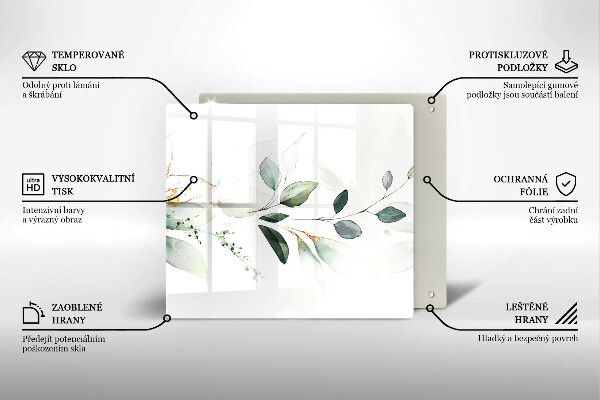 Ceranfeld schutz Aquarellblätter