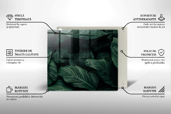 Ceranfeld schutz Dunkle Blätter
