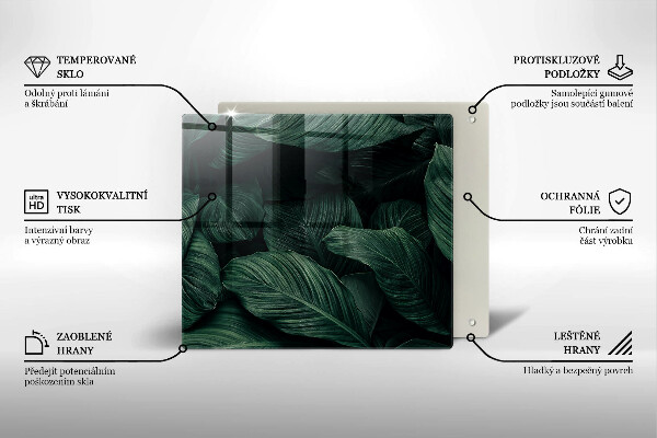 Ceranfeld schutz Dunkle Blätter