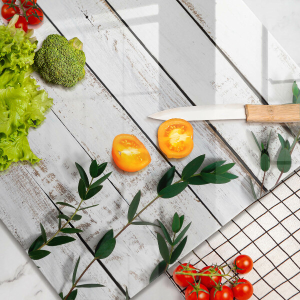 Ceranfeldabdeckung Alte Bretter und Blätter