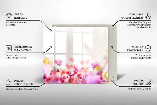 Ceranfeldabdeckung Blumenwiese