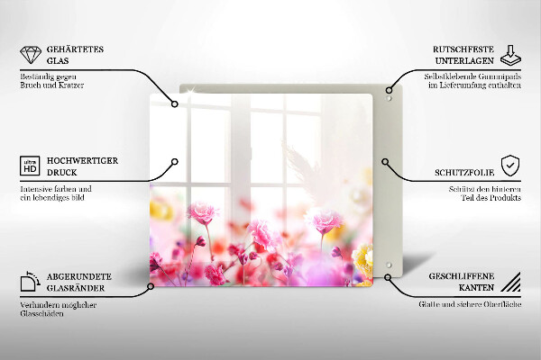 Ceranfeldabdeckung Blumenwiese