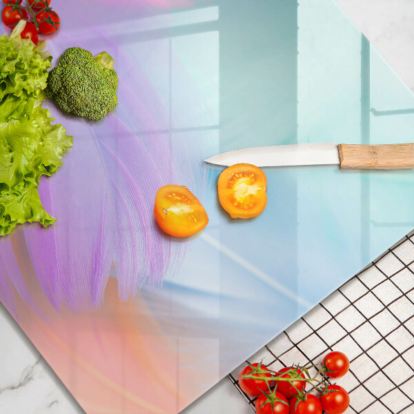 Ceranfeldabdeckung Pastellfedern