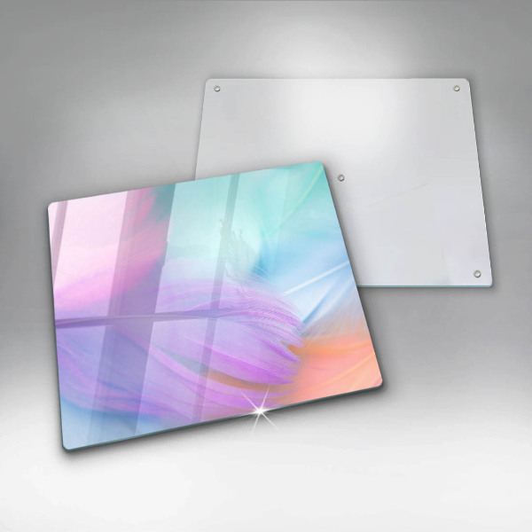 Ceranfeldabdeckung Pastellfedern