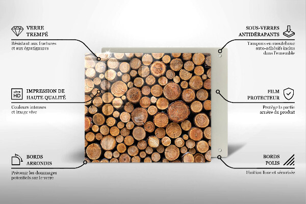 Ceranfeldabdeckung Baumstämme