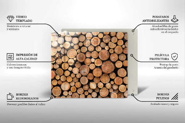 Ceranfeldabdeckung Baumstämme