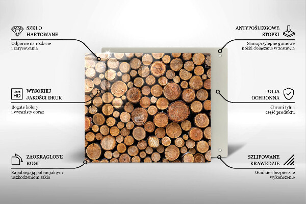 Ceranfeldabdeckung Baumstämme
