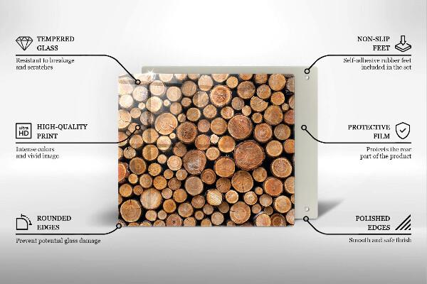 Ceranfeldabdeckung Baumstämme
