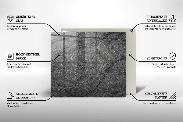 Ceranfeldabdeckung Steinstruktur