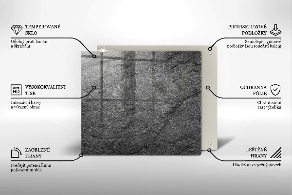 Ceranfeldabdeckung Steinstruktur