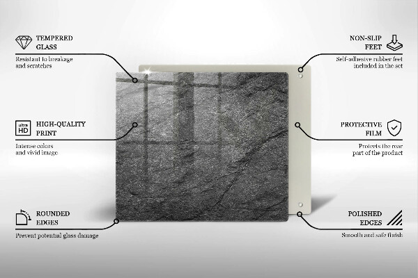 Ceranfeldabdeckung Steinstruktur