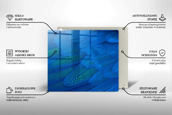 Ceranfeldabdeckung Vogelfedern