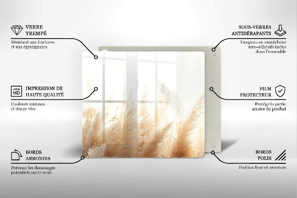 Herdplattenabdeckung Pampasgras