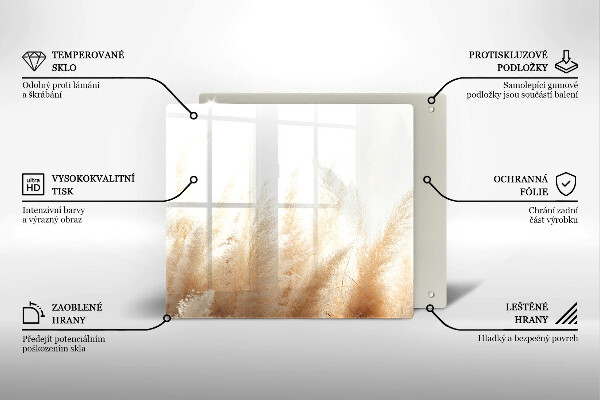 Herdplattenabdeckung Pampasgras