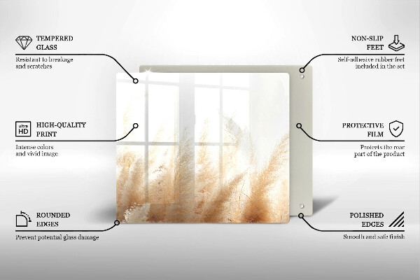 Herdplattenabdeckung Pampasgras