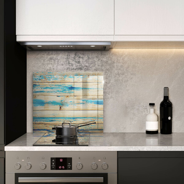 Herdplattenabdeckung Retro-Holzbretter