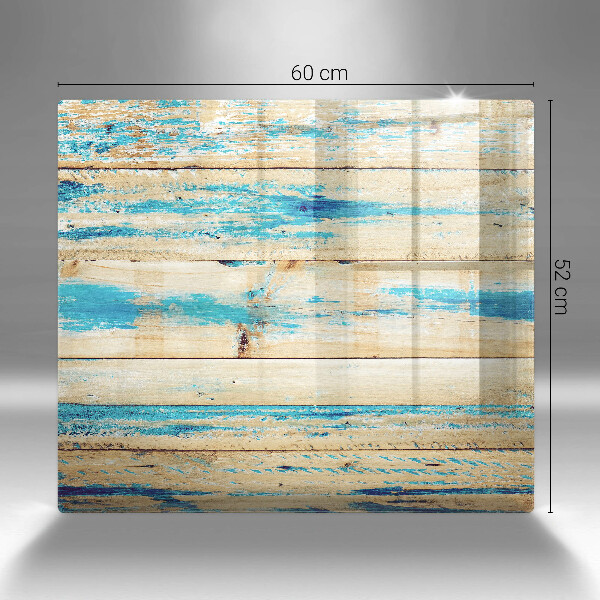 Herdplattenabdeckung Retro-Holzbretter