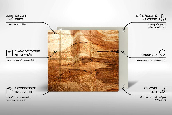 Herdplattenabdeckung Holzbrettstruktur