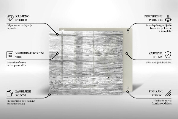 Herdplattenabdeckung Alte Holzbretter
