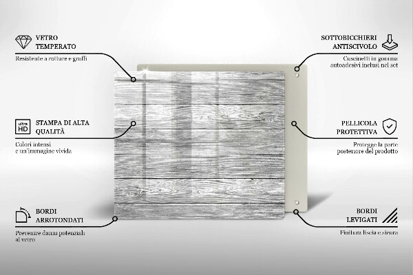 Herdplattenabdeckung Alte Holzbretter