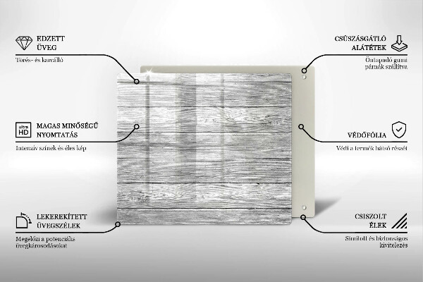 Herdplattenabdeckung Alte Holzbretter