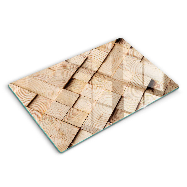 Herdabdeckung Holzquadrate