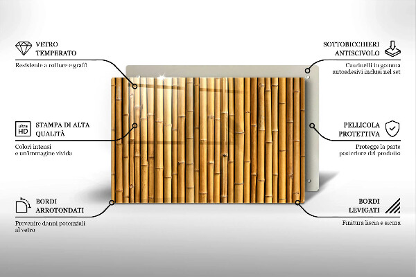 Herdabdeckung Natur-Boho-Bambus