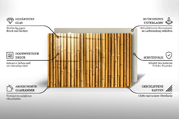 Herdabdeckung Natur-Boho-Bambus