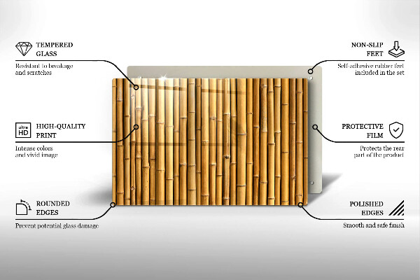 Herdabdeckung Natur-Boho-Bambus