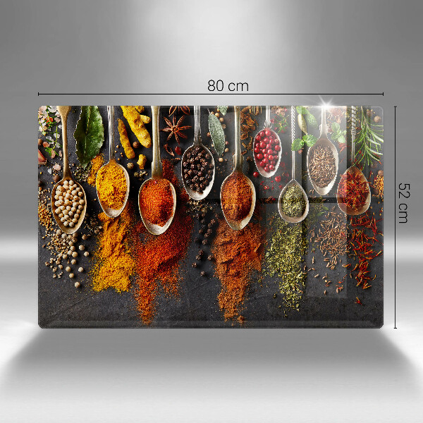 Herdabdeckung Löffel mit Gewürzen