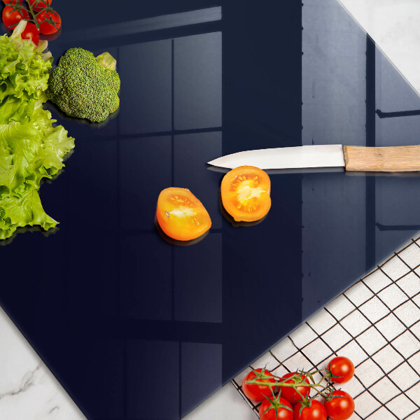 Herdabdeckplatte glas Navy blau