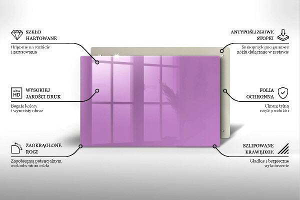 Herdabdeckplatte glas Violette Farbe