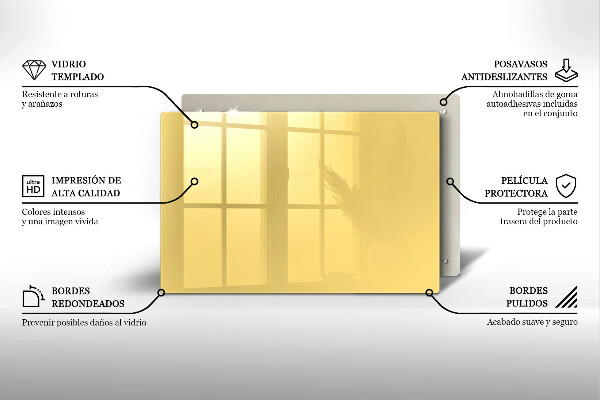 Herdabdeckplatte glas Gelb