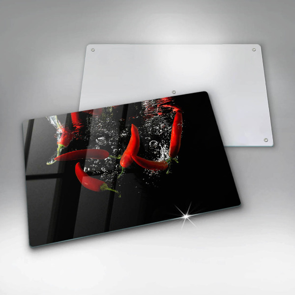 Herdabdeckung Chilischoten in Wasser