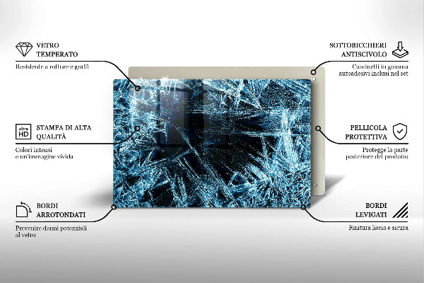 Herdabdeckung Struktur aus scharfem Eis