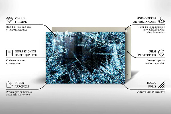 Herdabdeckung Struktur aus scharfem Eis