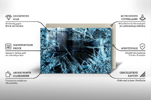 Herdabdeckung Struktur aus scharfem Eis