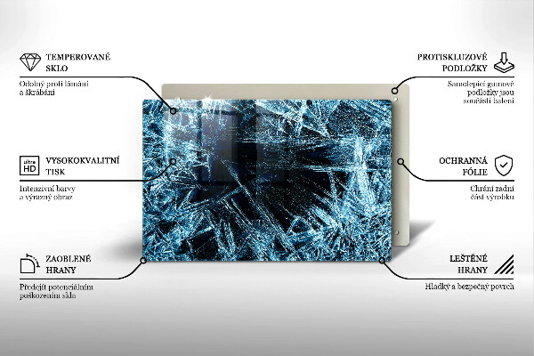 Herdabdeckung Struktur aus scharfem Eis