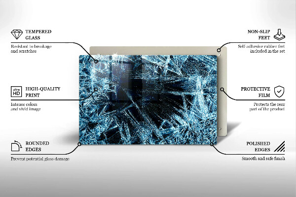 Herdabdeckung Struktur aus scharfem Eis