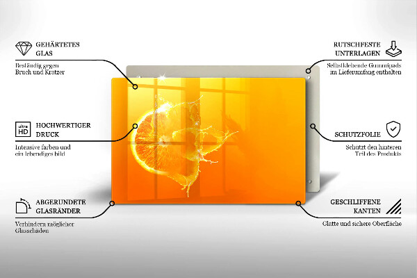 Herdabdeckung Saftige Orangenfrucht