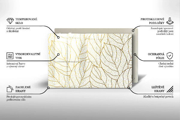 Herdabdeckung Line-Art-Blättermuster